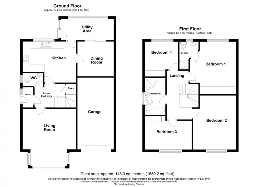 Floorplan for Limes Avenue, Alfreton, DE55