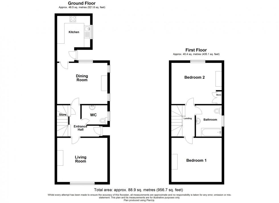 Floorplan for Newlands Drive, Riddings, DE55