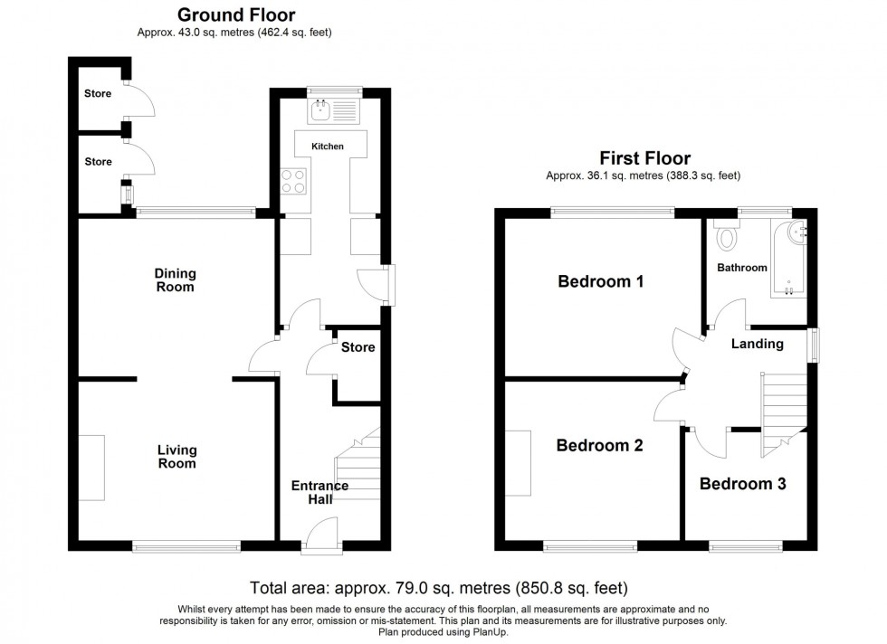 Floorplan for Downing Street, South  Normanton, DE55