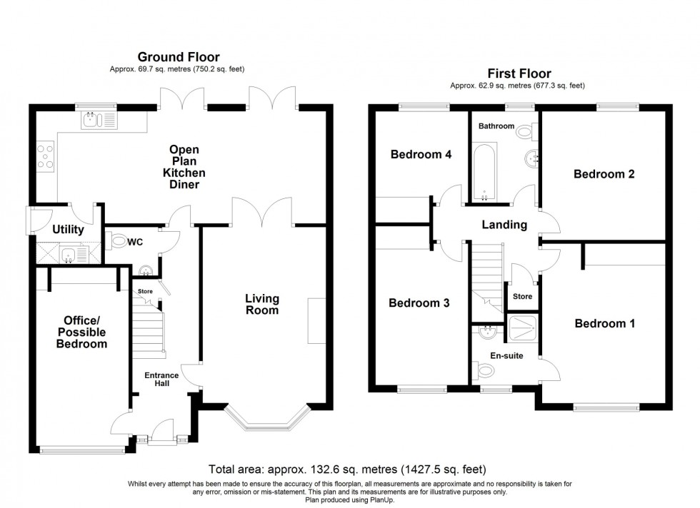 Floorplan for Weavers Court, Newton, DE55